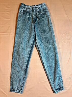 Los Questa Vintage High Rise Acid Wash Denim Mom Jean